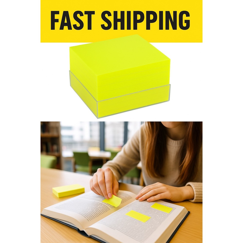 2 Pack Office Depot Translucent Sticky‎ Notes 3x3 Yellow 12 Pads Each